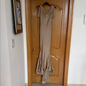 Elegant Beige Evening Gown - Jessica Angel